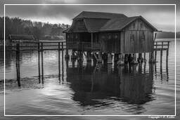 Ammersee (536) Inning am Ammersee Noir et blanc