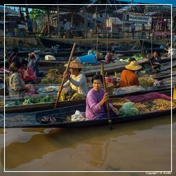 Birmania (644) Inle - Mercado flotante