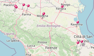 Mapa: Emília-Romanha