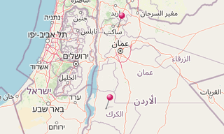 Mapa: Outros sites na Jordânia