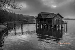 Lago Ammer (489) Inning am Lago Ammer Preto e branco