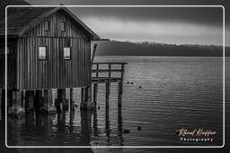 Ammersee (513) Inning am Ammersee Noir et blanc