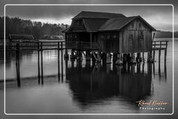 Ammersee (533) Inning am Ammersee Schwarz-Weiß