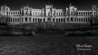 Maximilianeum, Black-and-white, Germany