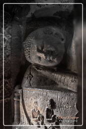 Ajanta-Höhlen (589) Höhle 26 (Mahaparinirvana von Buddha)