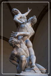 Florença (104) Piazza della Signoria - Estupro da Sabina por Giambologna