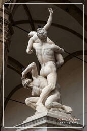 Florença (182) Piazza della Signoria - Estupro da Sabina por Giambologna