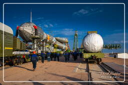 Campagna di lancio di GIOVE-B (5231) Rollout di Soyuz