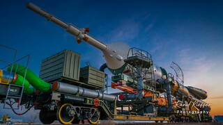 Soyuz TMA-12, Soyuz rollout, Kazakhstan