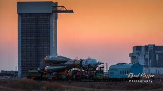 Soyuz TMA-12, Soyuz rollout, Kazakhstan