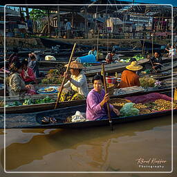 Birmanie (644) Inle - Marché flottant