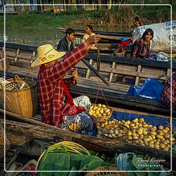 Birmanie (648) Inle - Marché flottant