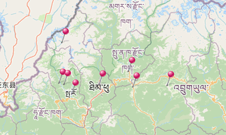 Mapa: Bután