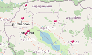 Mapa: Otros lugares en Camboya