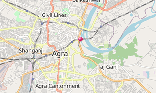 Mapa: Forte Vermelho de Agra