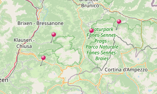 Mapa: Dolomitas