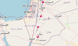 Mapa: Jordania
