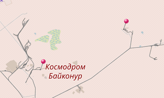 Mapa: Cosmódromo de Baikonur