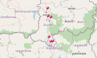 Mapa: Laos do Sul