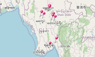 Mapa: Myanmar