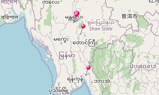 Mapa: Outros sites em Myanmar