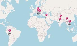 Mapa: Sítios arqueológicos